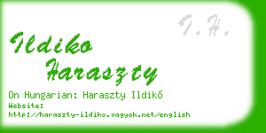 ildiko haraszty business card